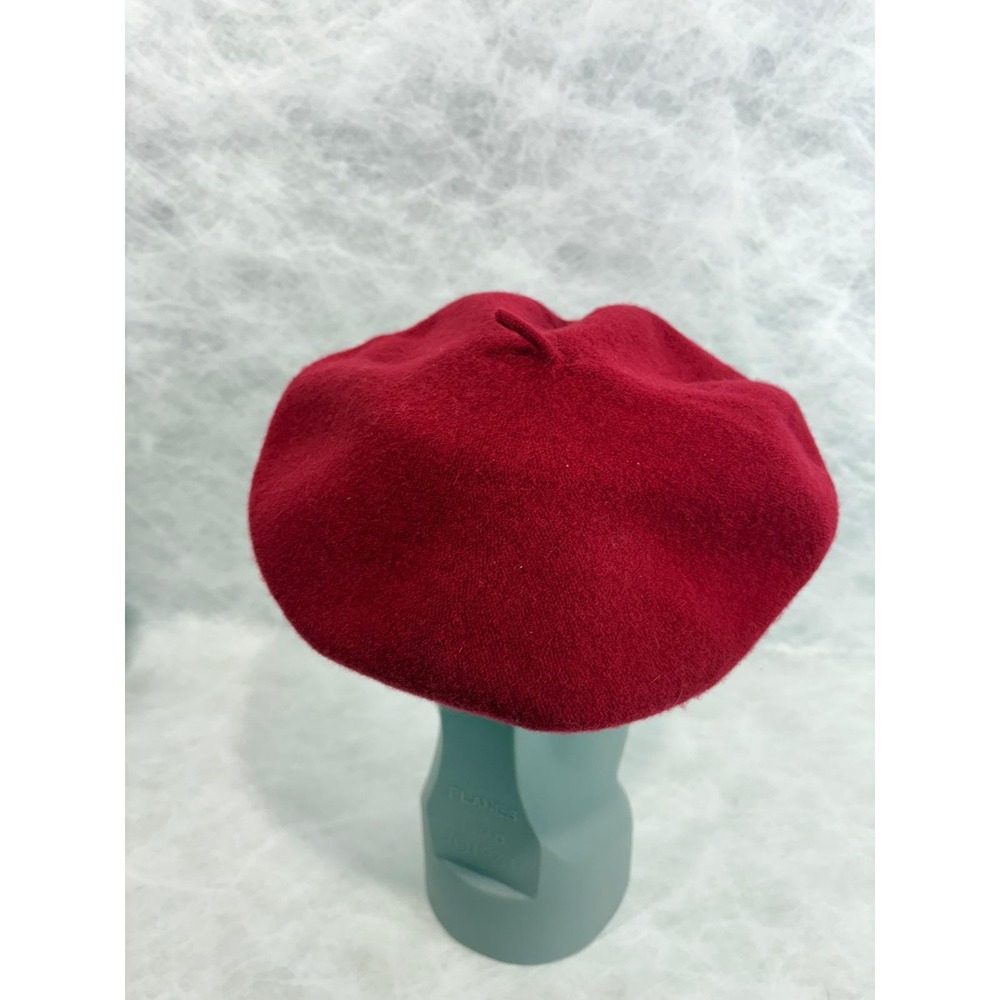 Betmar Red 100%‎ Wool Beret Cap French Style Hat Vintage Made in Hong Kong - Picture 3 of 6